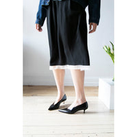Le Monde Béryl Babouche Kitten Heel in Black