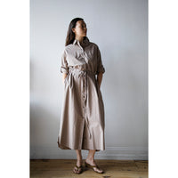 Maria McManus Drawstring Shirt Dress in Mouseback