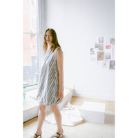 Baserange Bella Dress in Grey Stripe