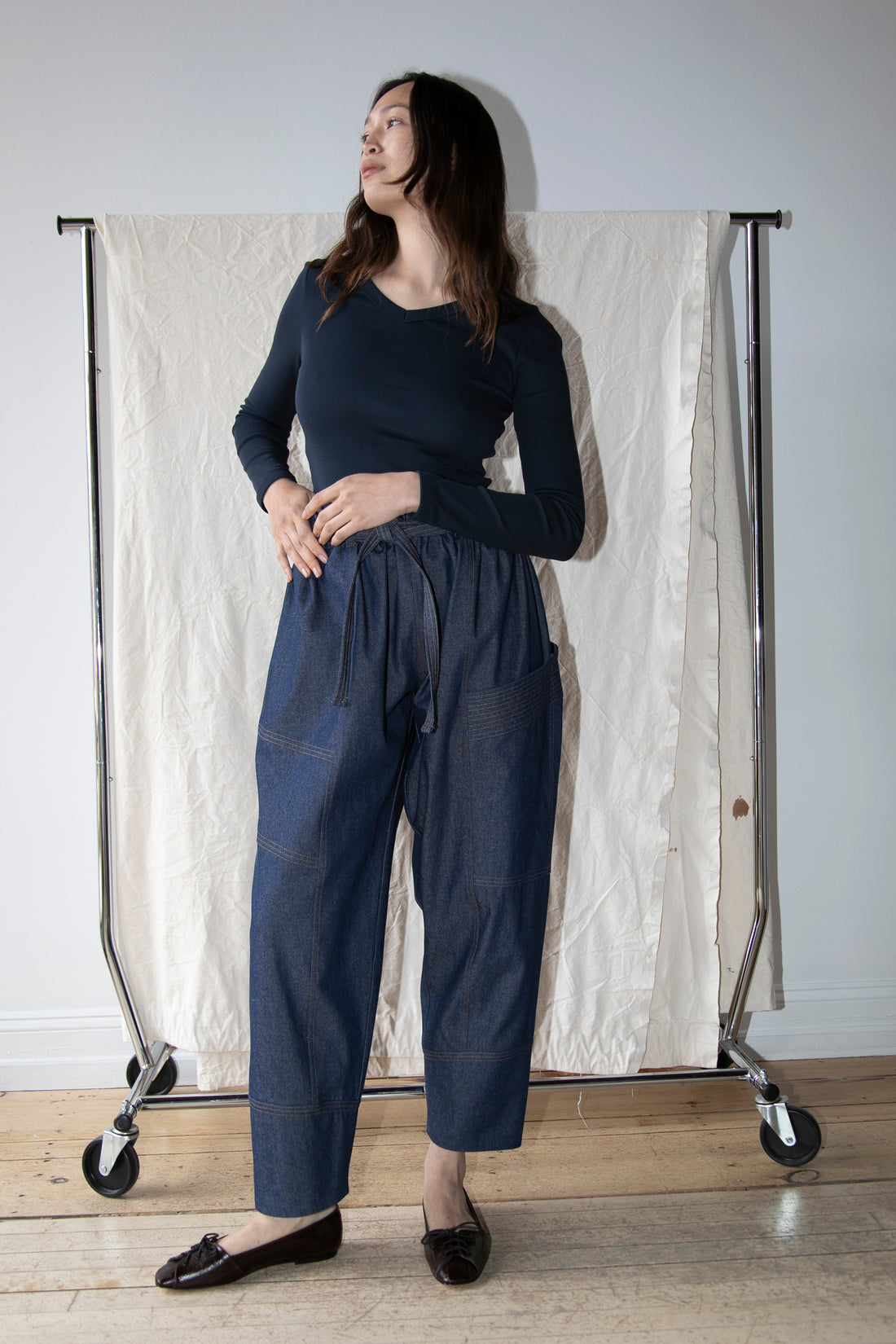 Flore Flore Jill Longsleeve in Navy