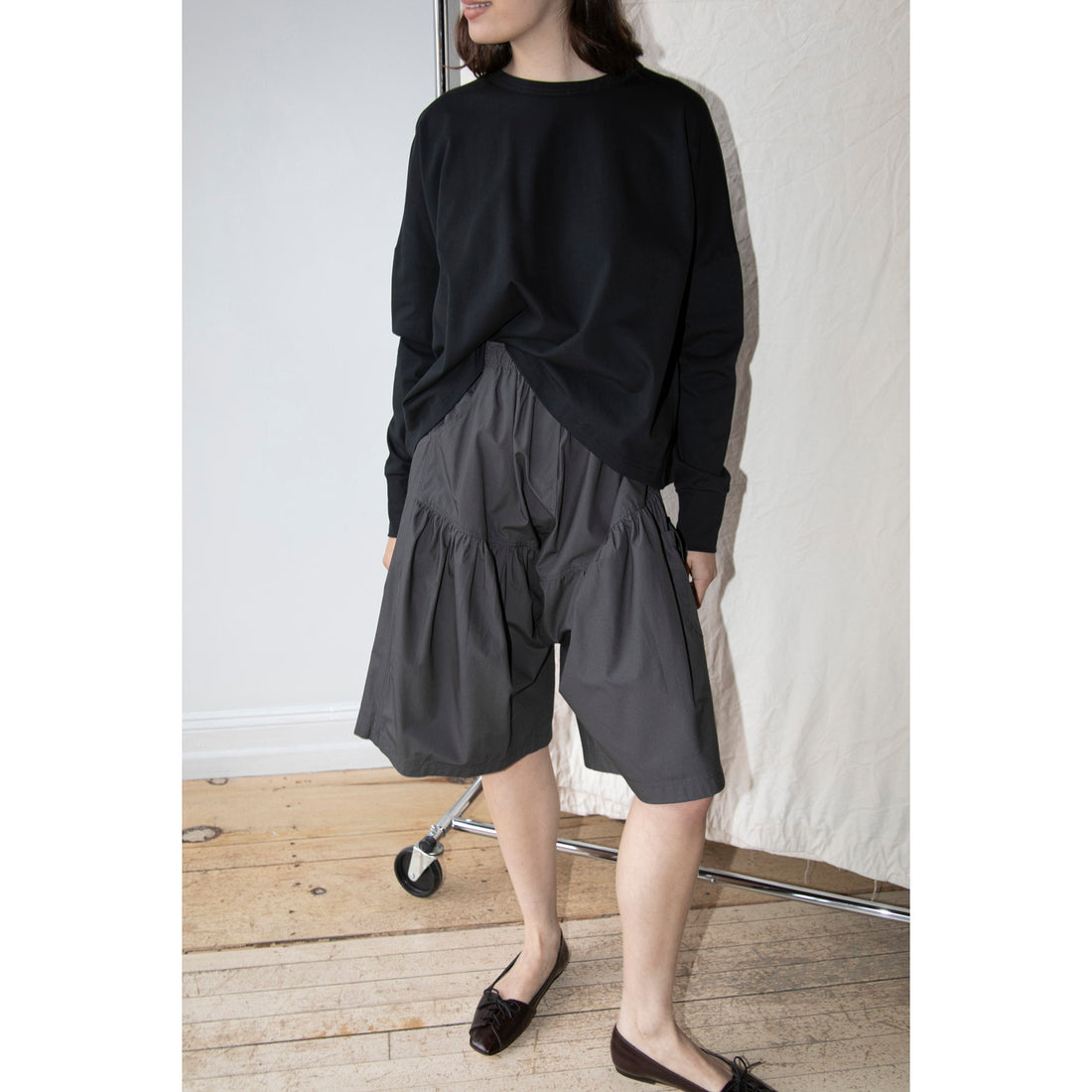 Studio Nicholson Loop Long Sleeve T-Shirt in Black