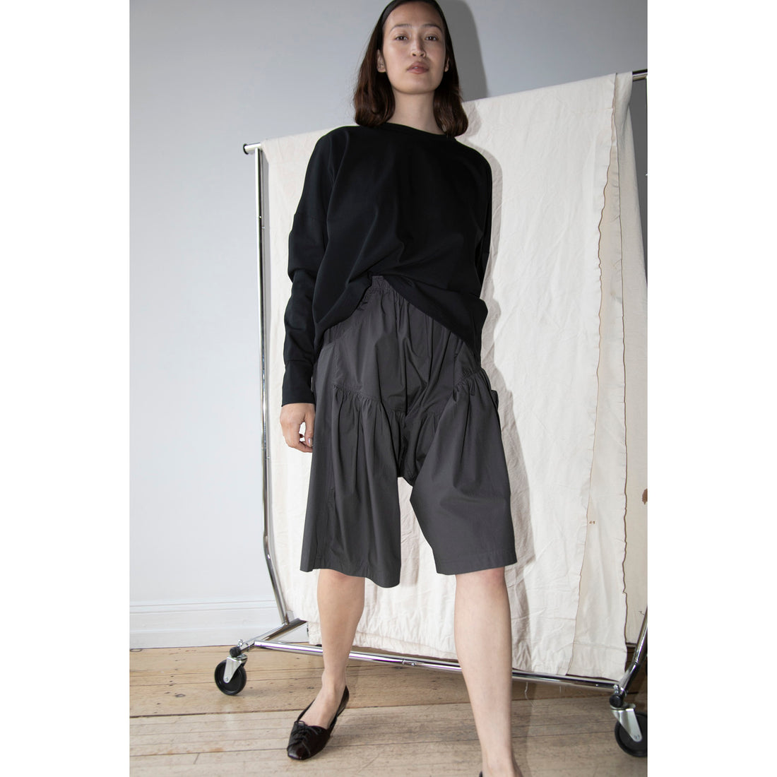 Studio Nicholson Loop Long Sleeve T-Shirt in Black