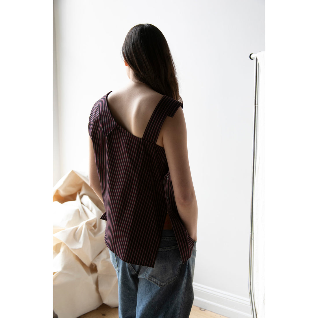 SC103 Solstice Top in Celestine Stripe