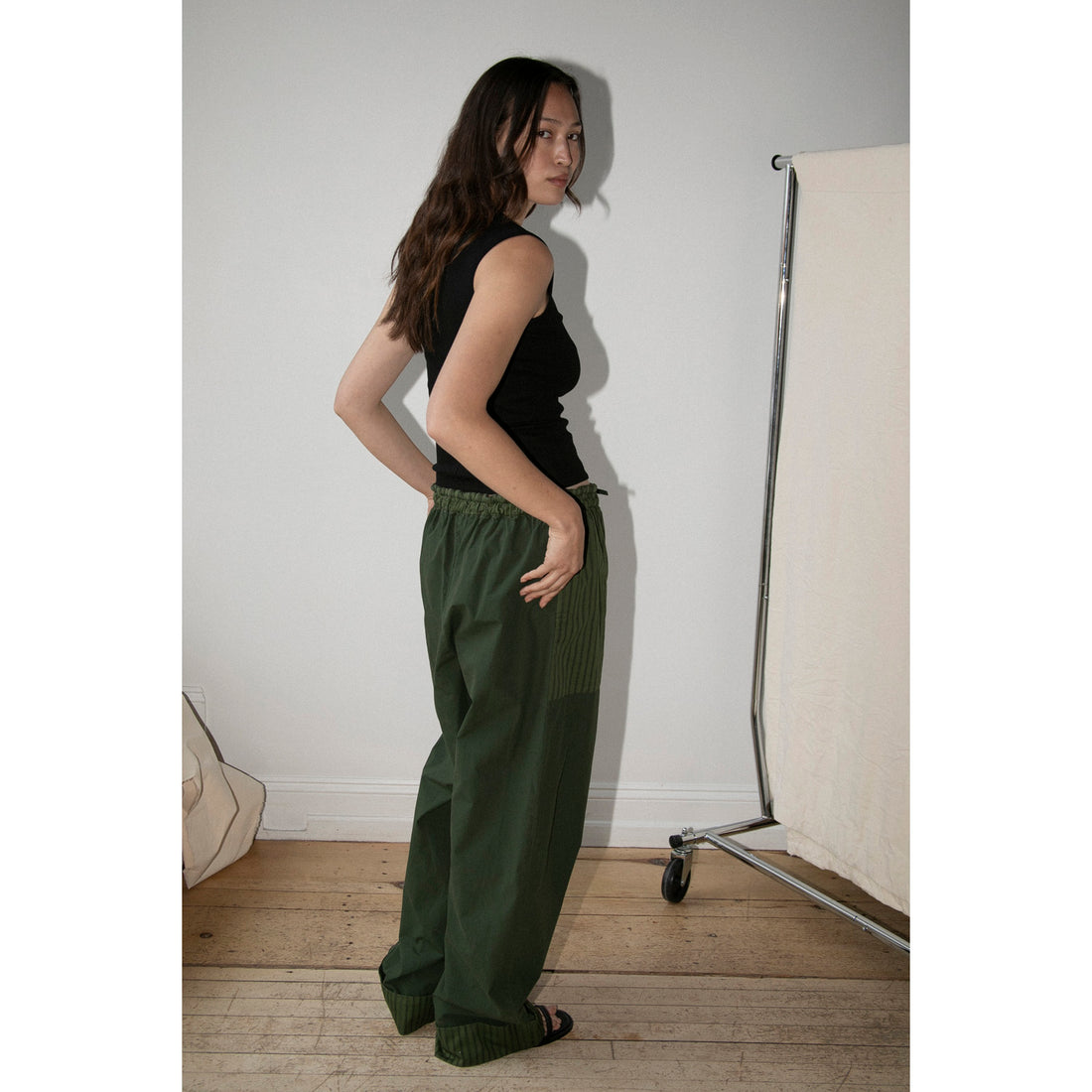 Henrik Vibskov Helmet Pants in Garden Green