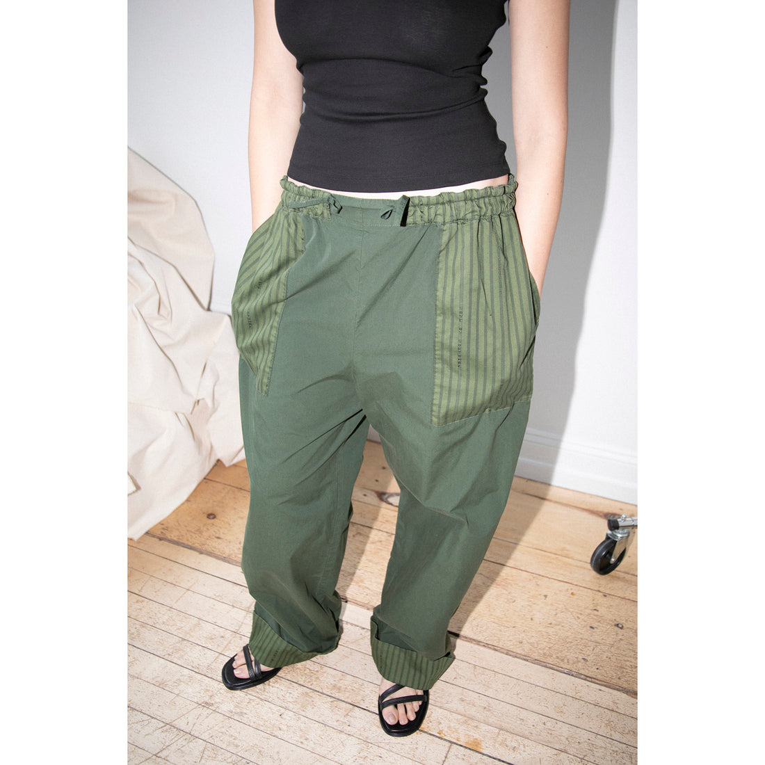 Henrik Vibskov Helmet Pants in Garden Green