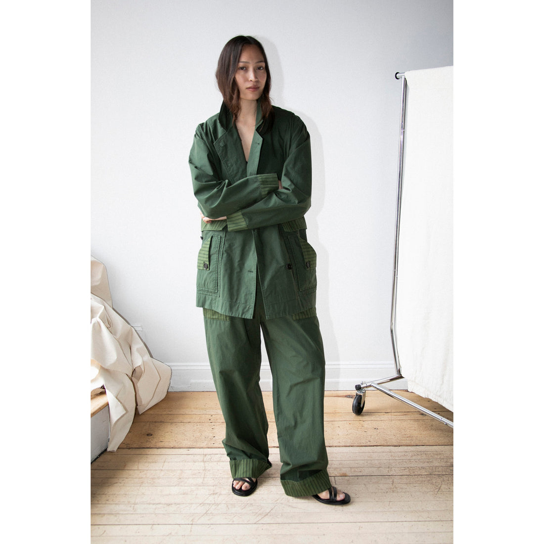 Henrik Vibskov Mid-Air Jacket in Garden Green