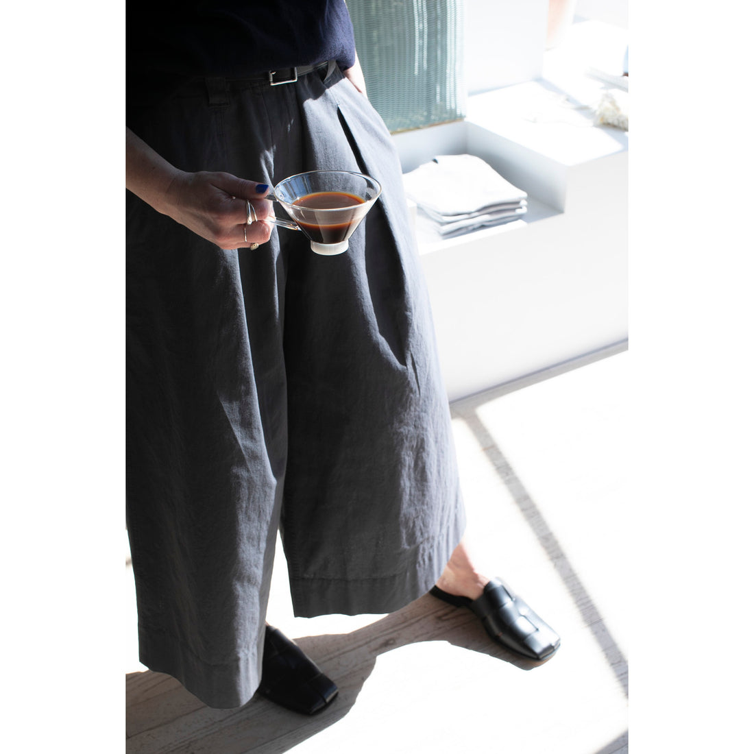 MHL. Wide Leg Culottes in Lead