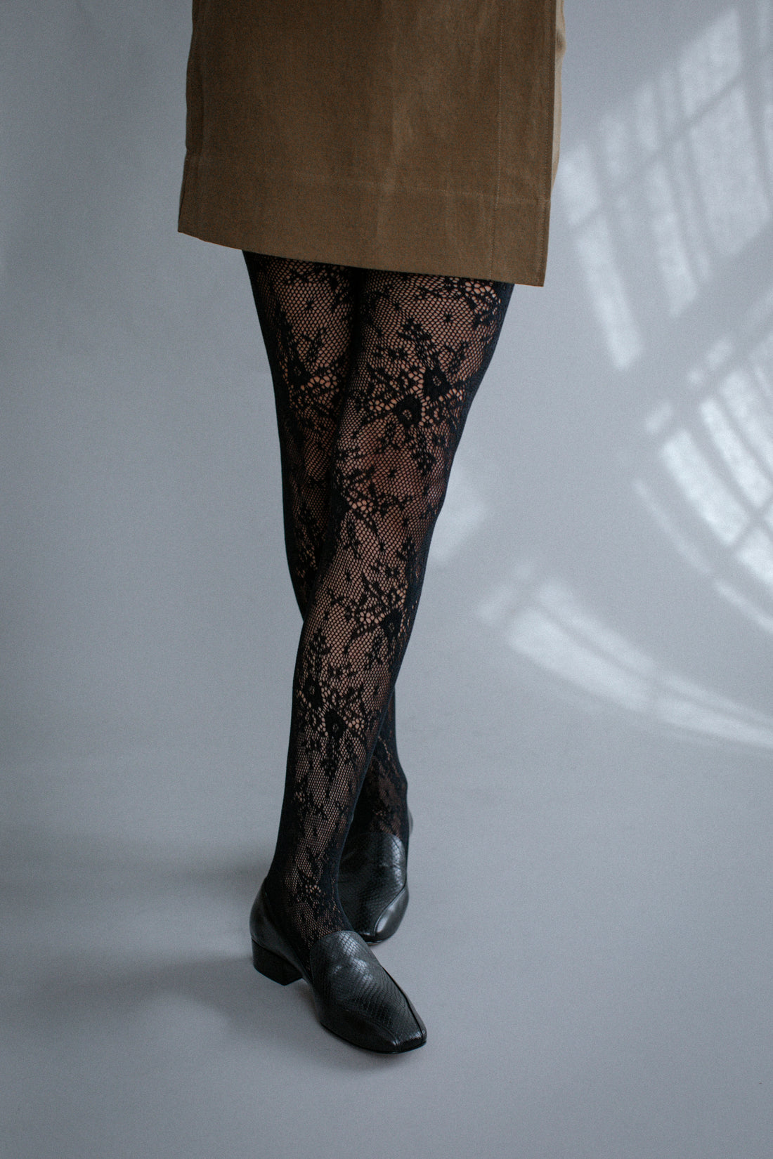 Swedish Stockings Rosa Lace Tights in Black