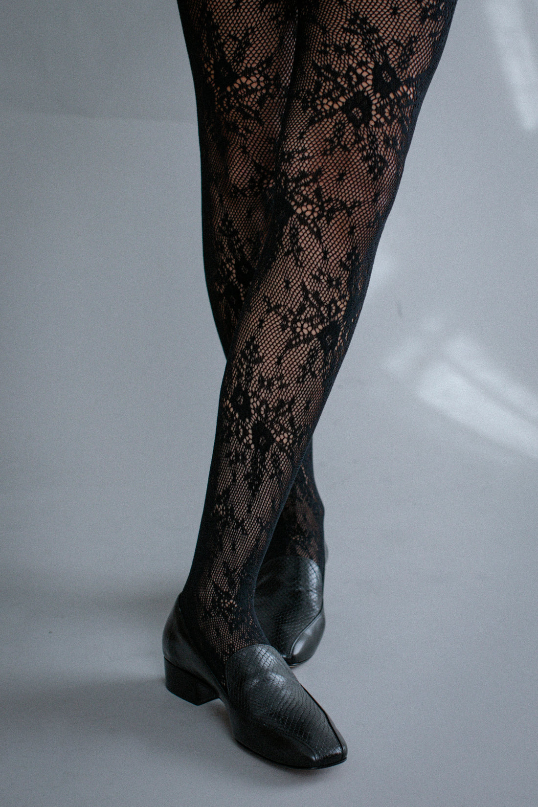Swedish Stockings Rosa Lace Tights in Black