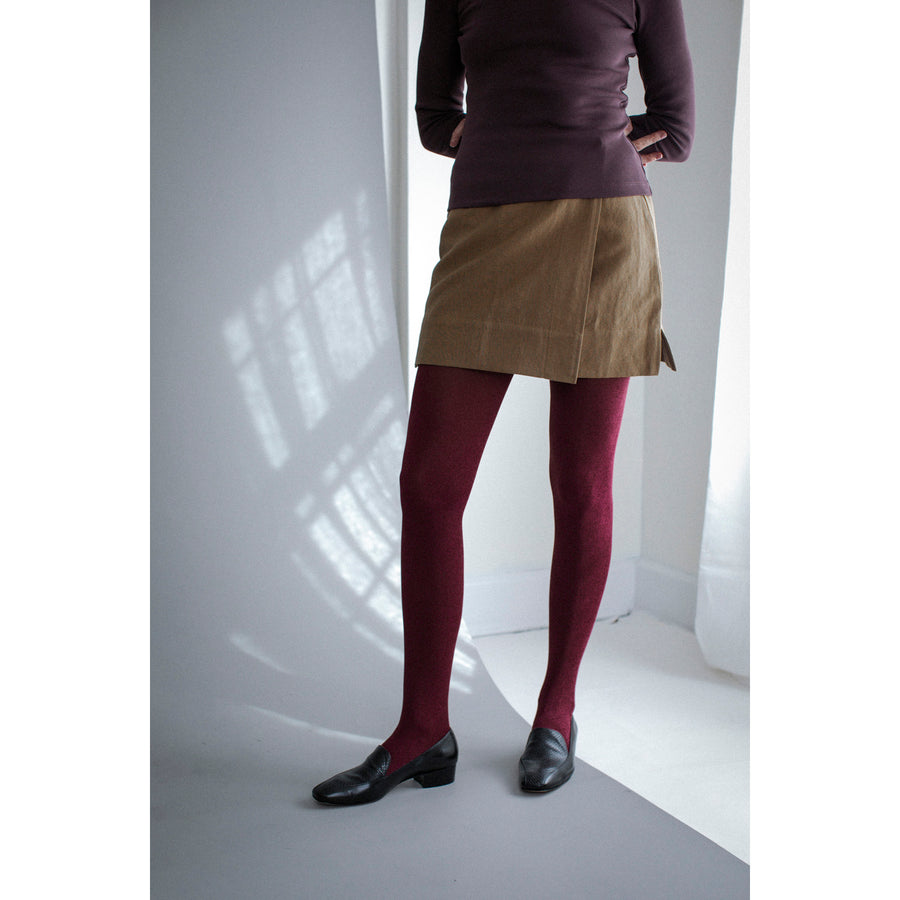 Swedish Stockings Olivia Premium Tights in Deep Red