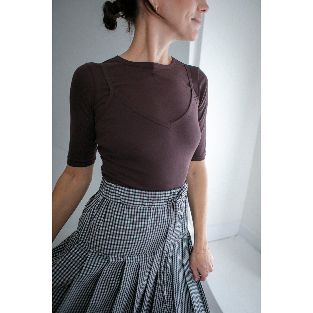 Flore Flore Anna Tee in Choco Plum