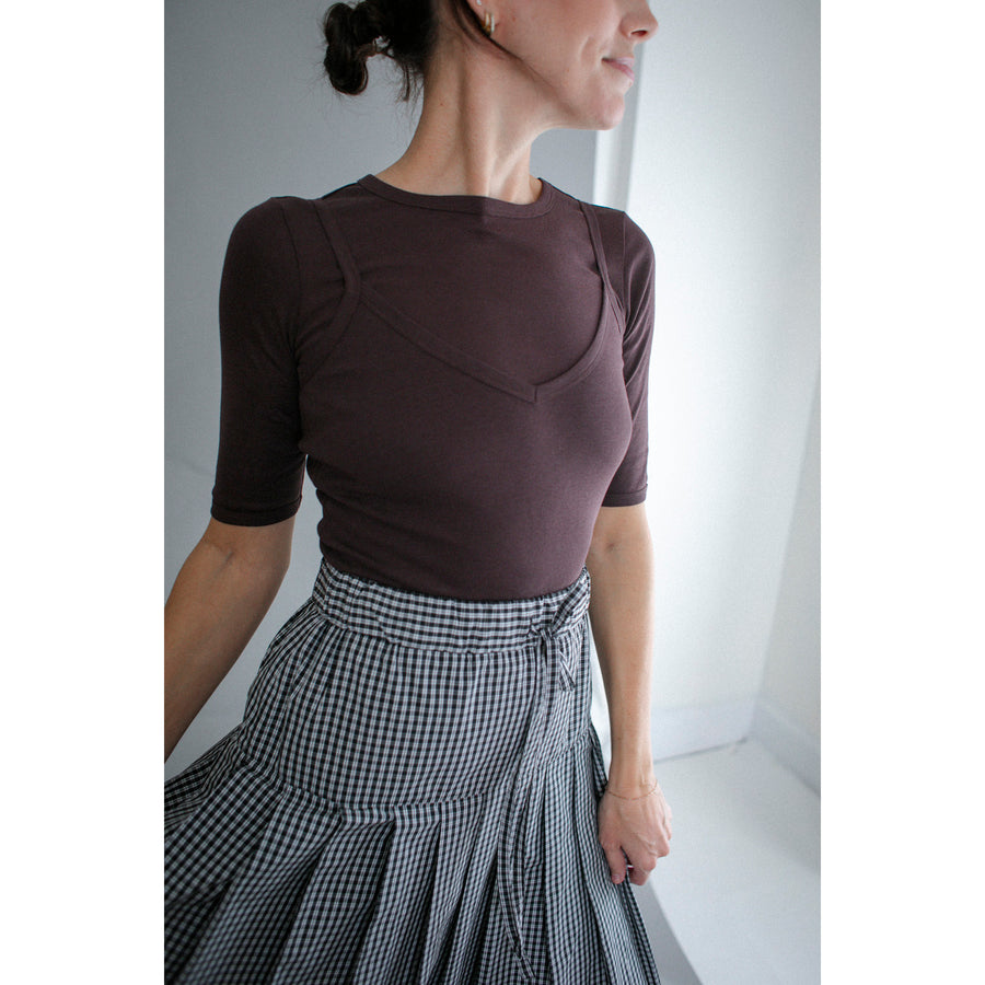 Flore Flore Anna Tee in Choco Plum