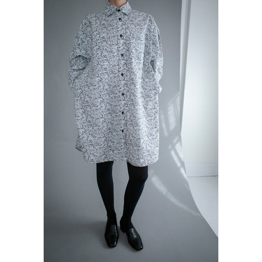 Kasmaria Mini Shirtdress in Liberty of London Betsy Belle Print