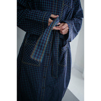 Kasmaria Trench Dress in Blue Windowpane Check
