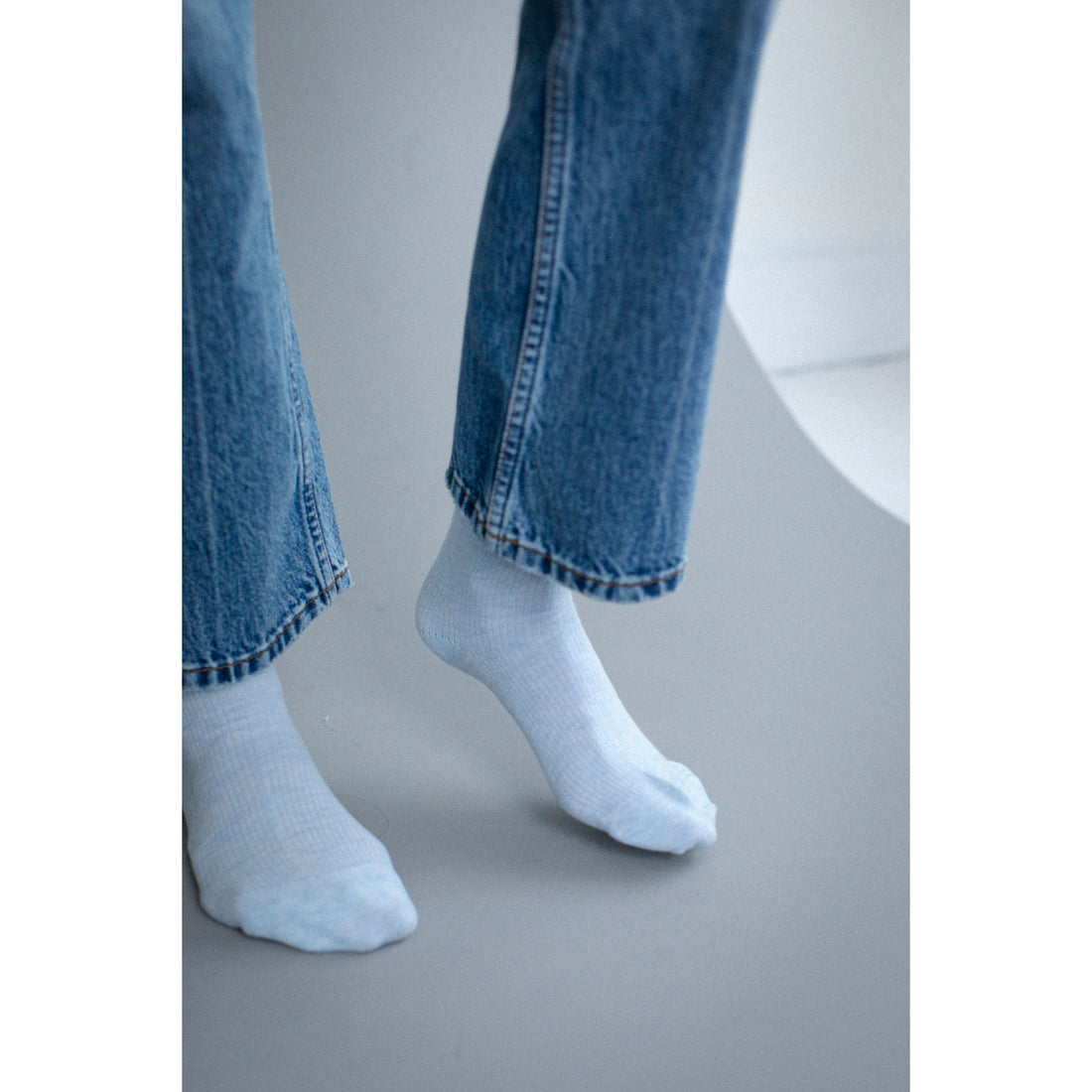 Swedish Stockings My Cotton Rib Socks in Sky Blue