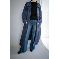 Kasmaria Trench Dress in Blue Windowpane Check