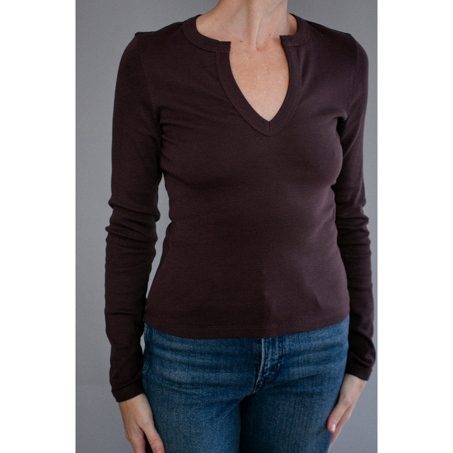 Flore Flore Iman Longsleeve in Choco Plum