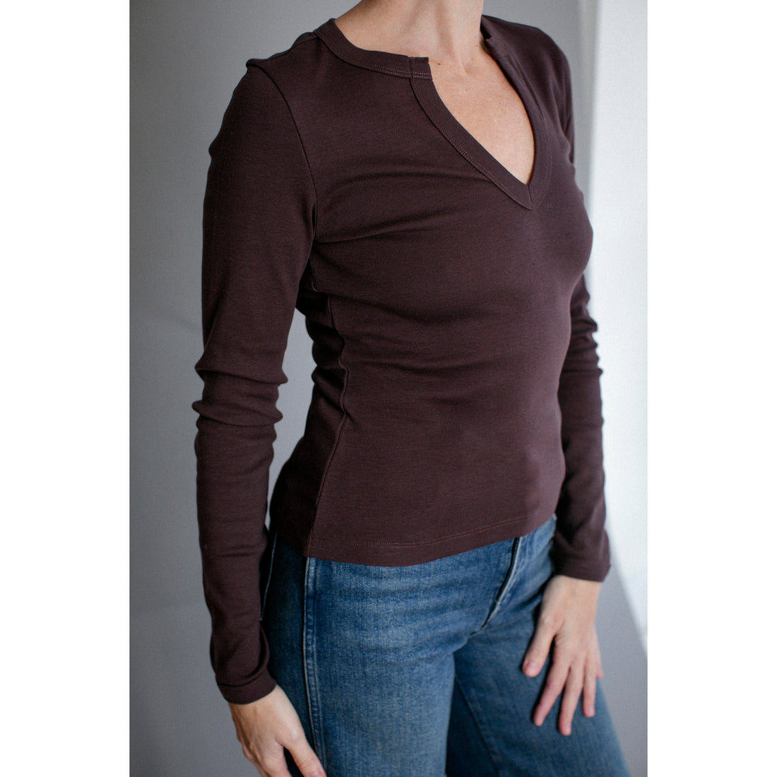 Flore Flore Iman Longsleeve in Choco Plum