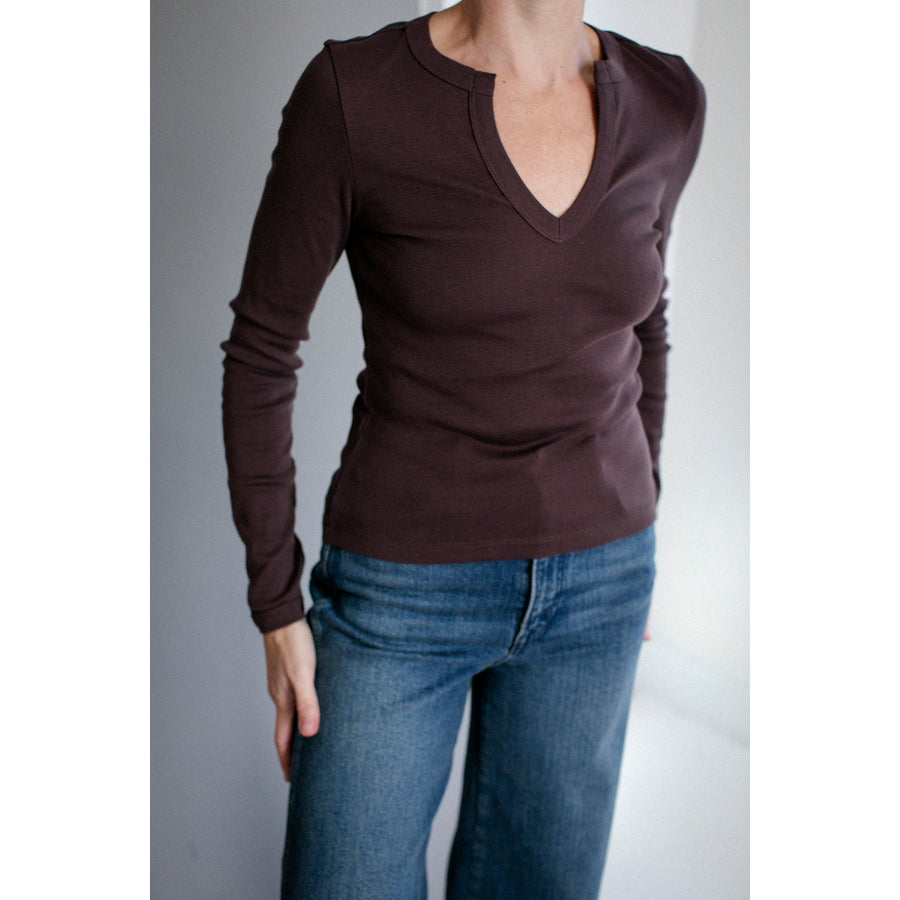 Flore Flore Iman Longsleeve in Choco Plum