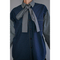 Kasmaria Combo Shirt with Tie in Check Combo