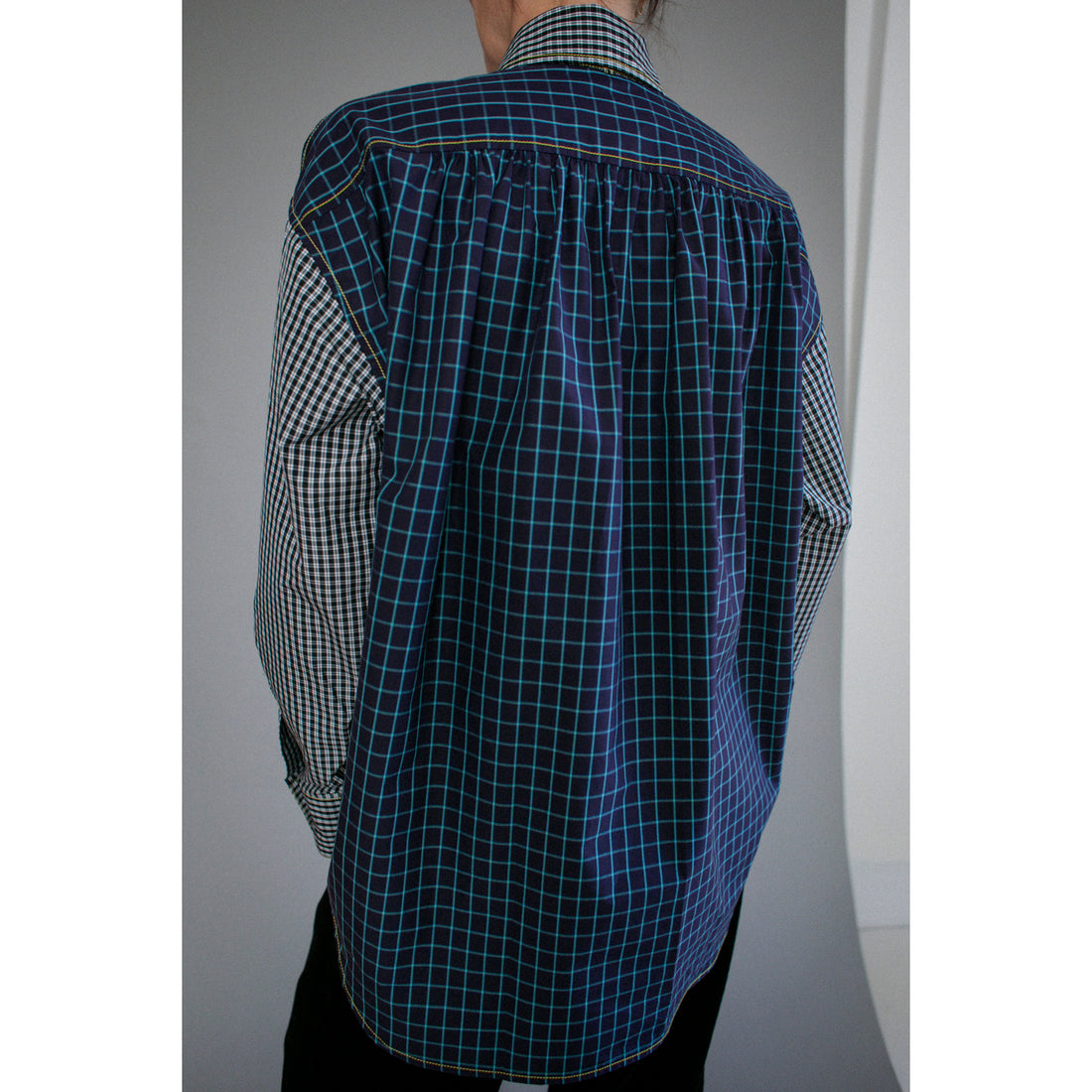 Kasmaria Combo Shirt with Tie in Check Combo