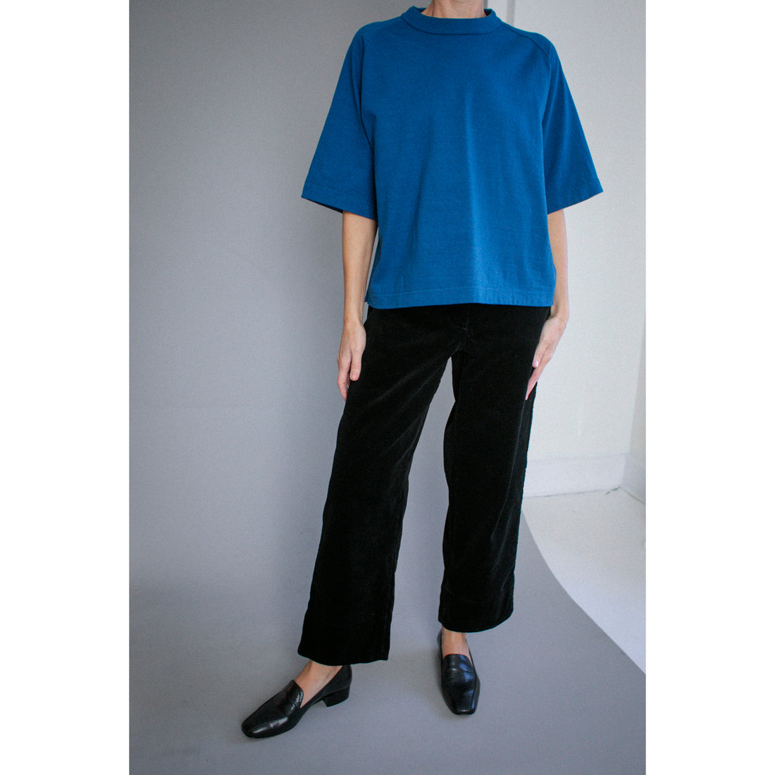 MHL. Field Trousers in Black Heavy Corduroy