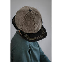Kasmaria Corduroy Sherpa Cap in Heather Brown