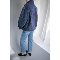 Kasmaria Anorak in Blue Windowpane Check
