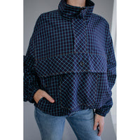 Kasmaria Anorak in Blue Windowpane Check