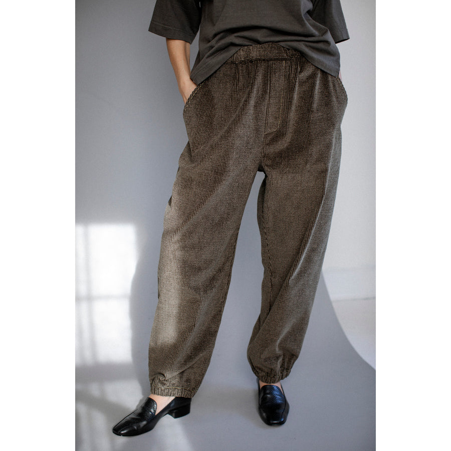Kasmaria Elastic Waist Sweatpants in Heather Cotton Corduroy