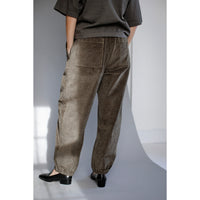 Kasmaria Elastic Waist Sweatpants in Heather Cotton Corduroy