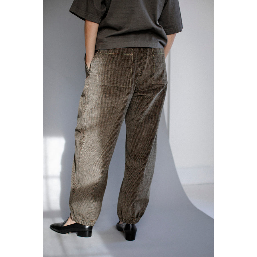 Kasmaria Elastic Waist Sweatpants in Heather Cotton Corduroy
