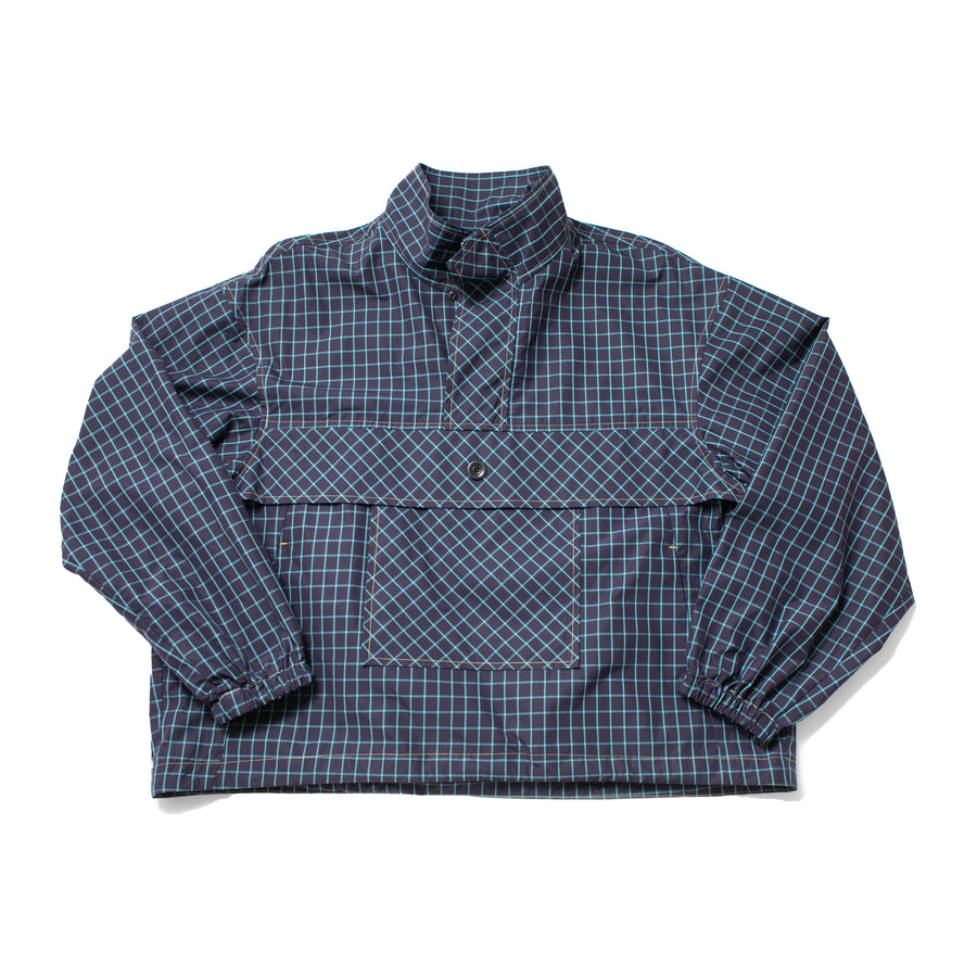 Kasmaria Anorak in Blue Windowpane Check