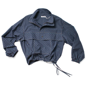 Kasmaria Anorak in Blue Windowpane Check