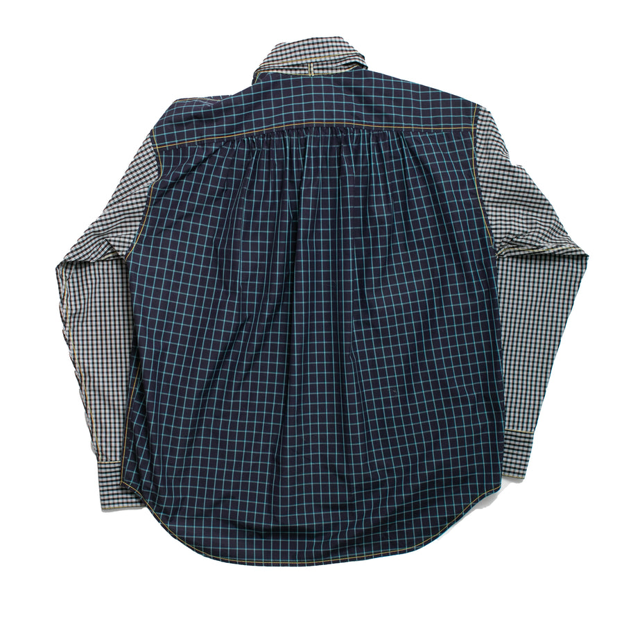 Kasmaria Combo Shirt with Tie in Check Combo