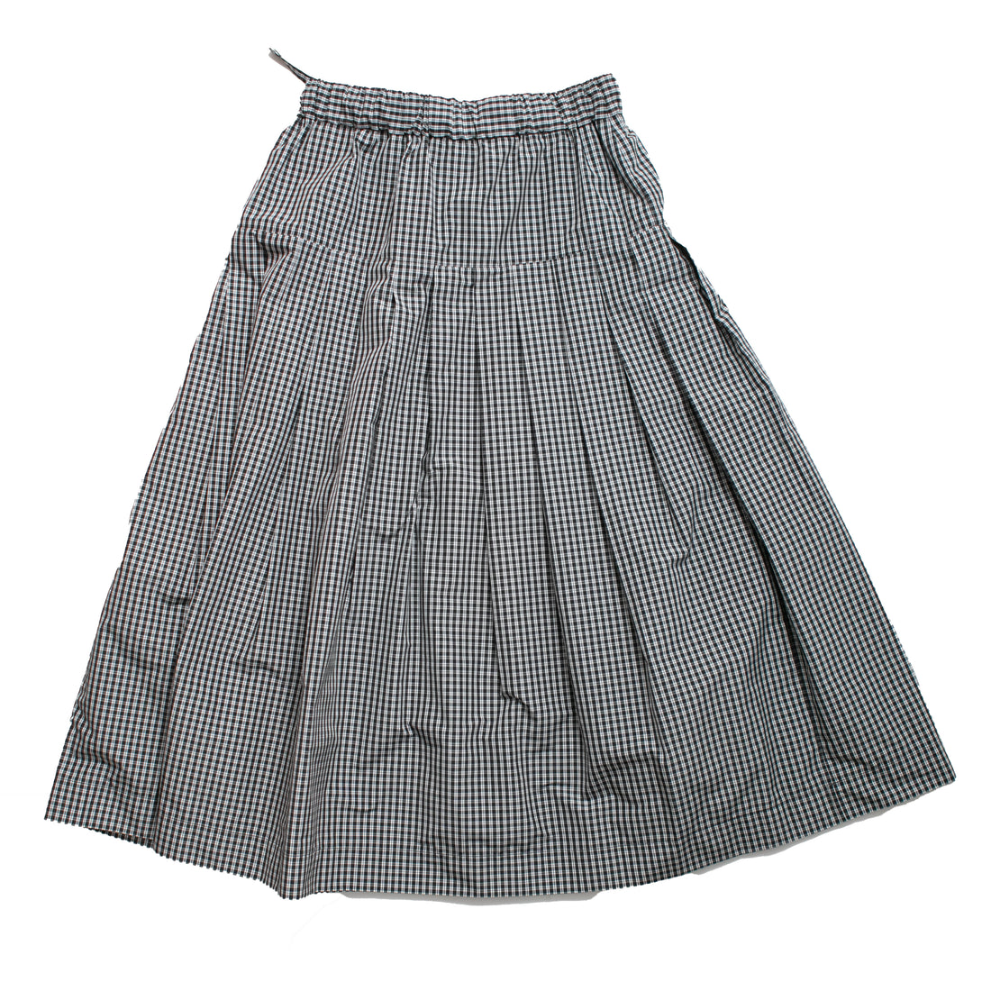 Kasmaria Pleated Skirt in Black and White Check Taffeta