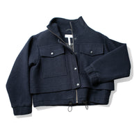 Apiece Apart Selva Cropped Bomber in Midnight