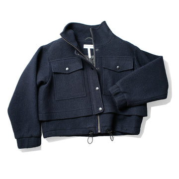 Apiece Apart Selva Cropped Bomber in Midnight