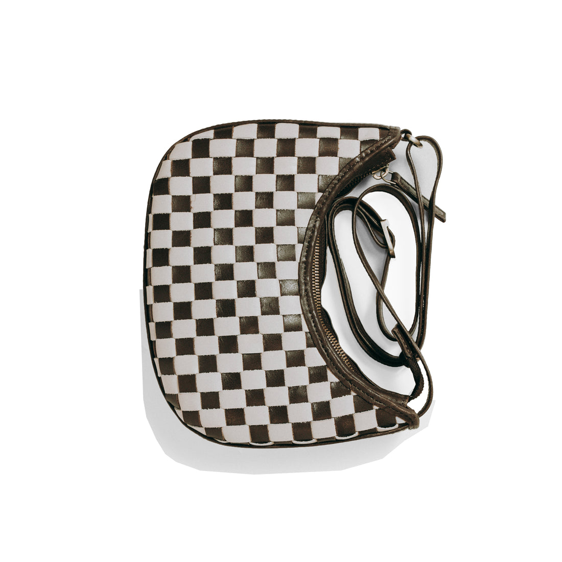 Bembien Mini Sling in Brown + Cream Check