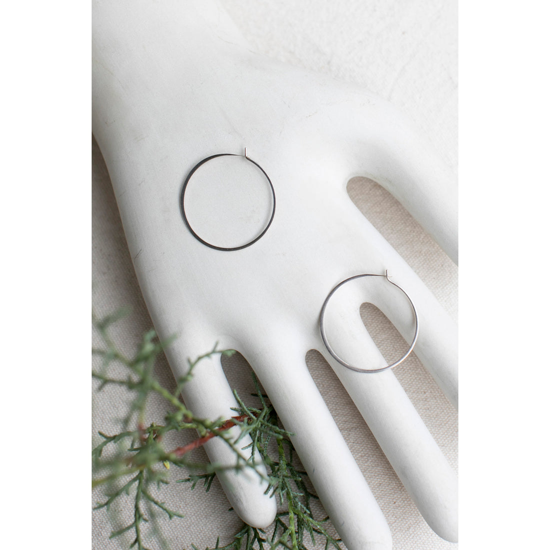 Melissa Joy Manning XL Hoops in Sterling Silver