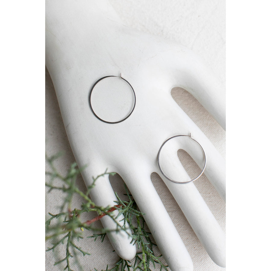 Melissa Joy Manning XL Hoops in Sterling Silver