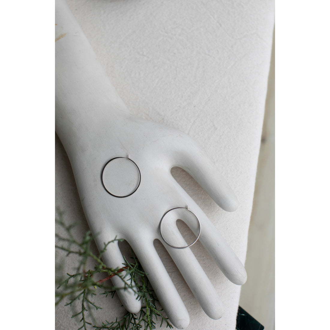 Melissa Joy Manning XL Hoops in Sterling Silver