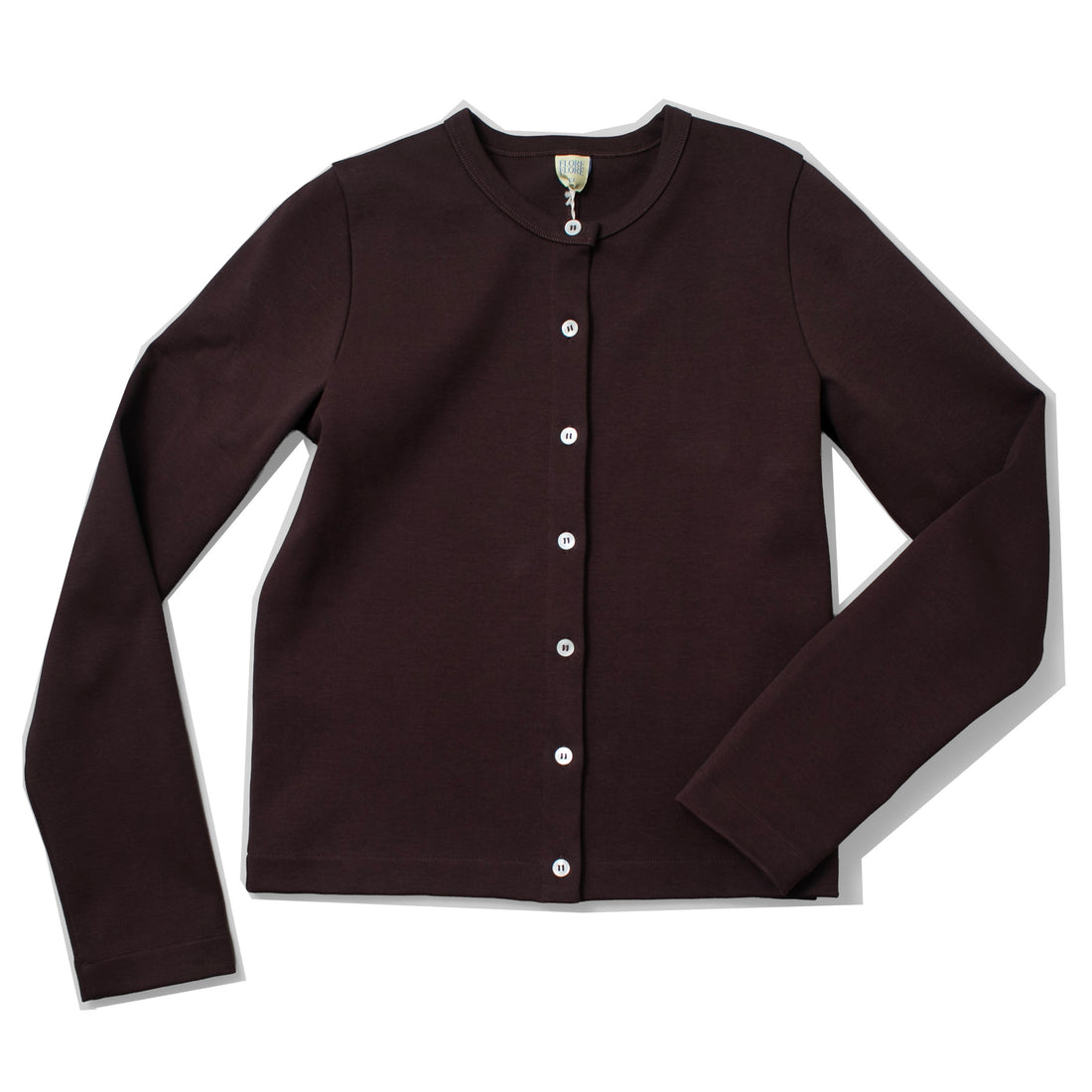 Flore Flore Poppy Cardigan in Choco Plum