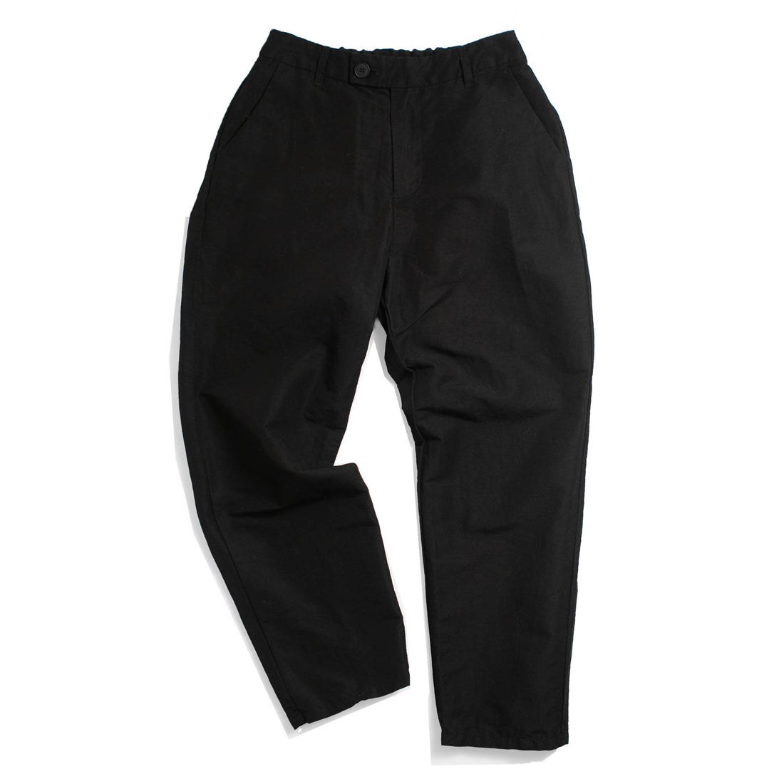 Pas de Calais High Density Linen Cotton Pants in Black