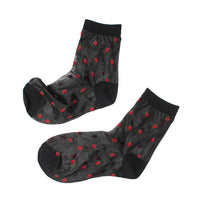 Hansel from Basel Baby Strawberry Sheer Short Crew in Black