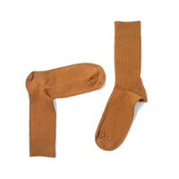 Baserange Rib Overankle Socks in Silva Brown
