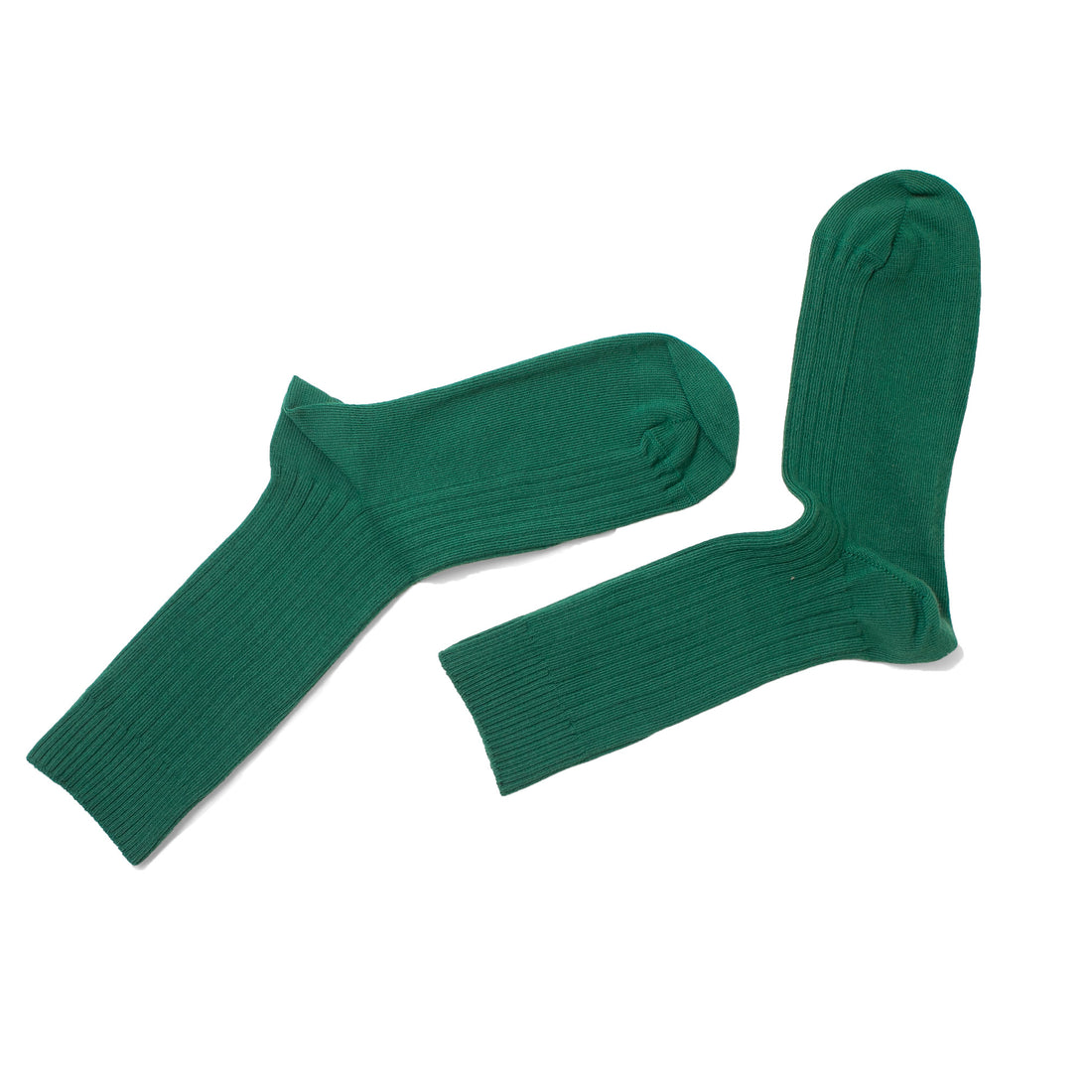 Baserange Rib overankle Socks in Calla Green