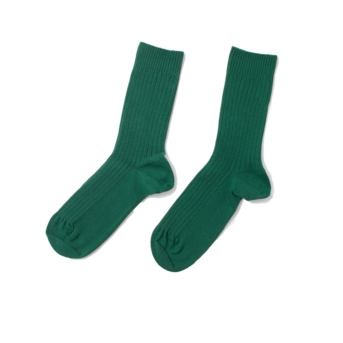 Baserange Rib overankle Socks in Calla Green