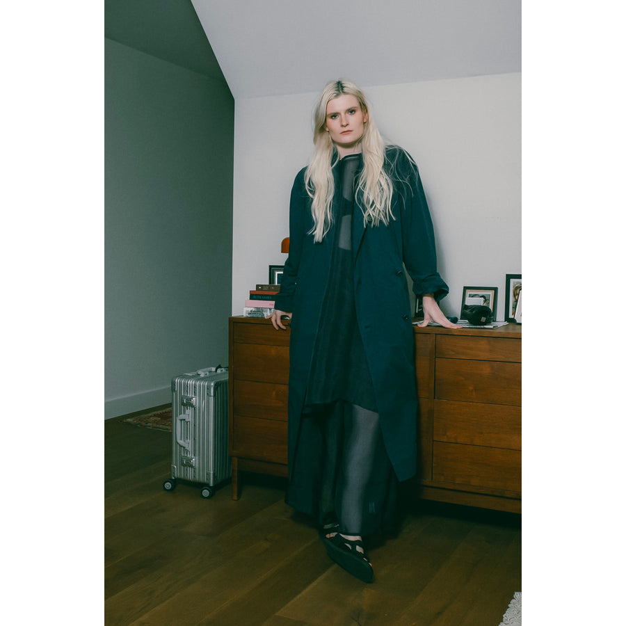 Henrik Vibskov Dimout Long Coat in Navy – JUDITH