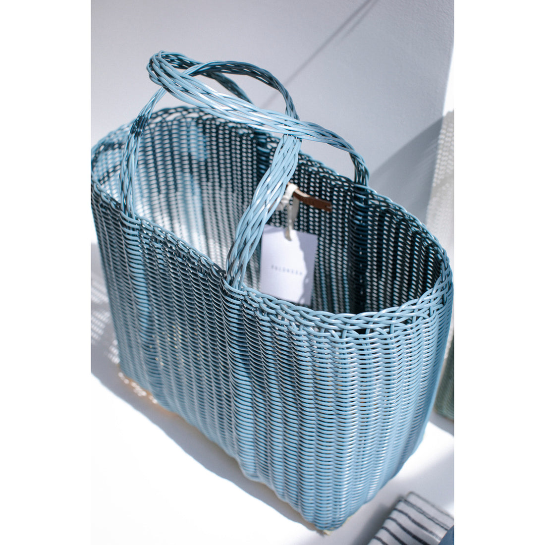 Palorosa Small Flat Basic Tote in Palo Blue